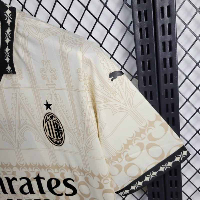 23/24 AC Milan x PLEASURES Camiseta blanca de la cuarta equipación