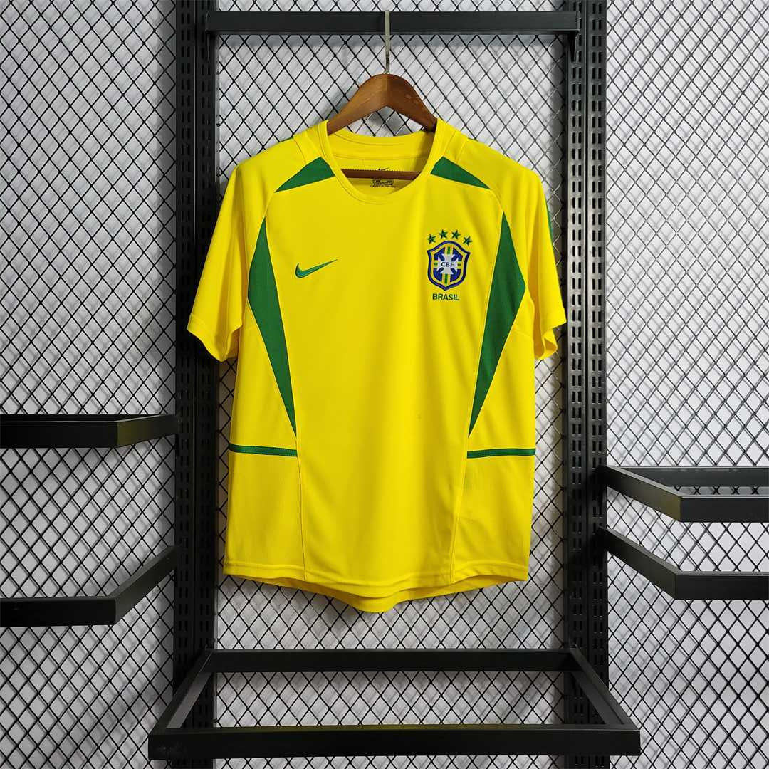 Camiseta retro local de Brasil 2002