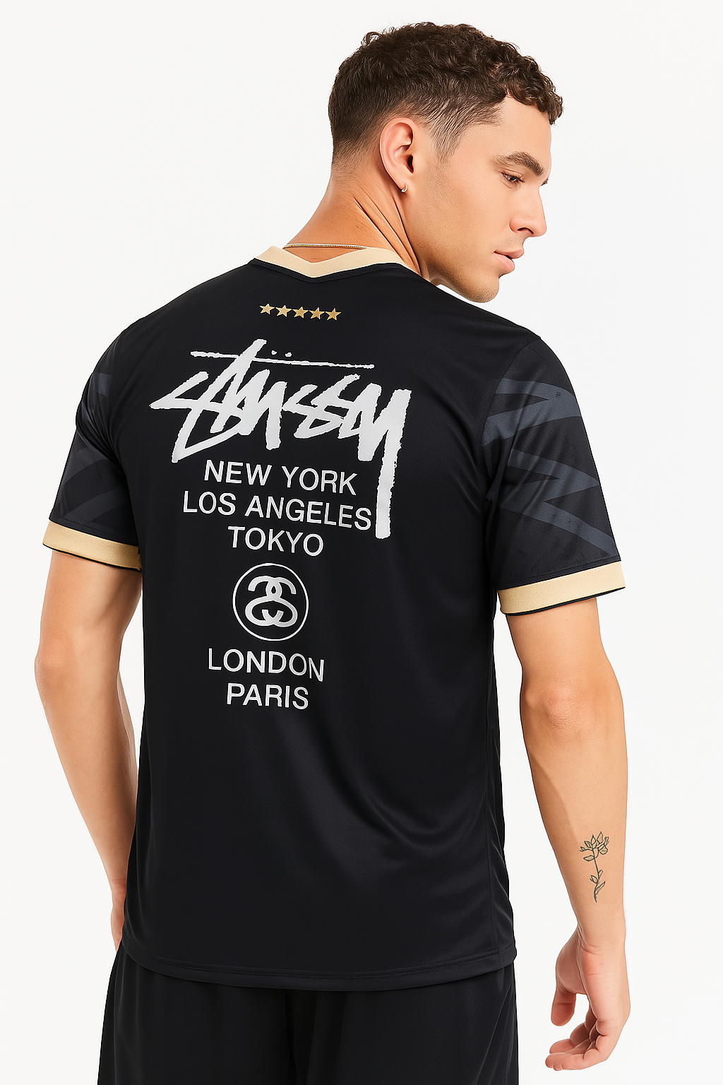 MAILLOT STÜSSY x « BRASIL » - NOIR ÉDITION COUPE DU MONDE