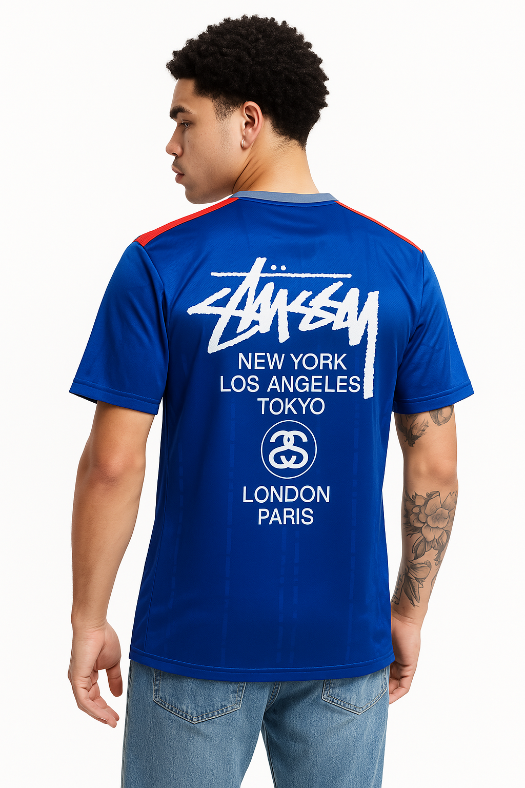 CAMISETA STÜSSY X “ITALY” - AZUL