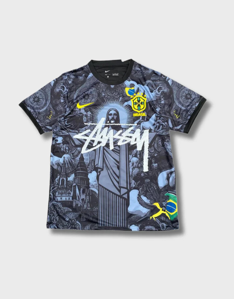Maillot noir STÜSSY édition spéciale Brésil 2024 - Édition Jésus