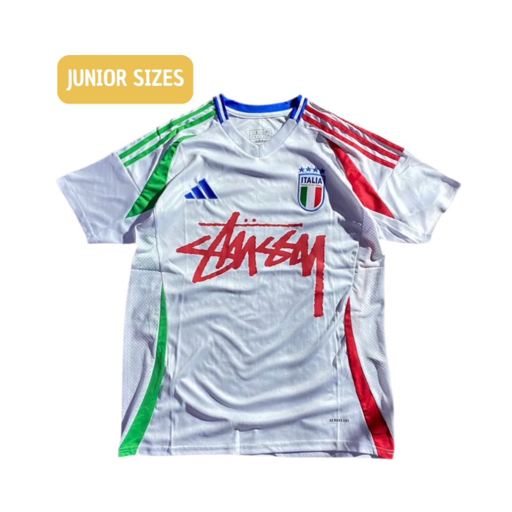 CAMISETA STÜSSY X “ITALY” - blanca (TALLA JUNIOR)