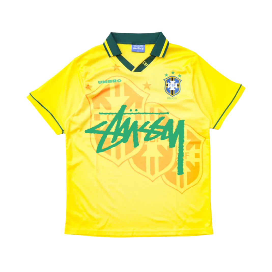 Maillot rétro Stüssy x « Brasil » - Jaune et vert