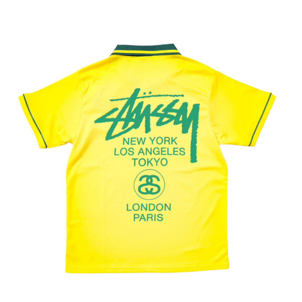Maillot rétro Stüssy x « Brasil » - Jaune et vert