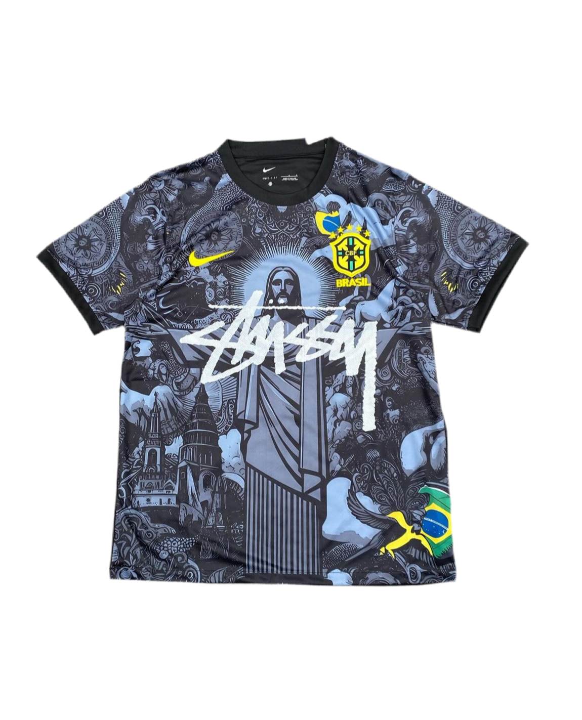 Maillot noir STÜSSY édition spéciale Brésil 2024 - Édition Jésus