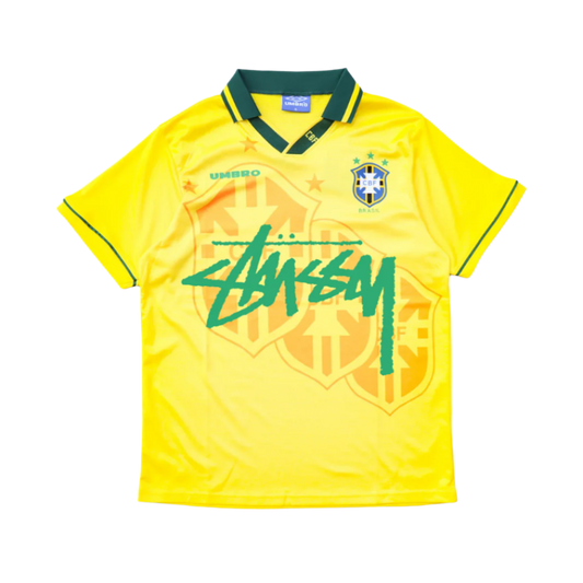 CAMISETA RETRO STÜSSY x “BRASIL” - AMARILLO VERDE